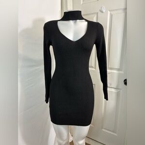 Elegant Black Long Sleeve Dress